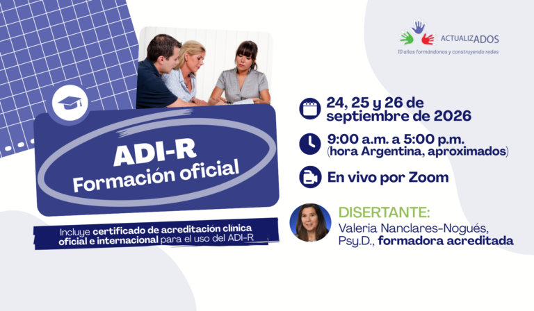 A D I – R* Formación oficial – Septiembre