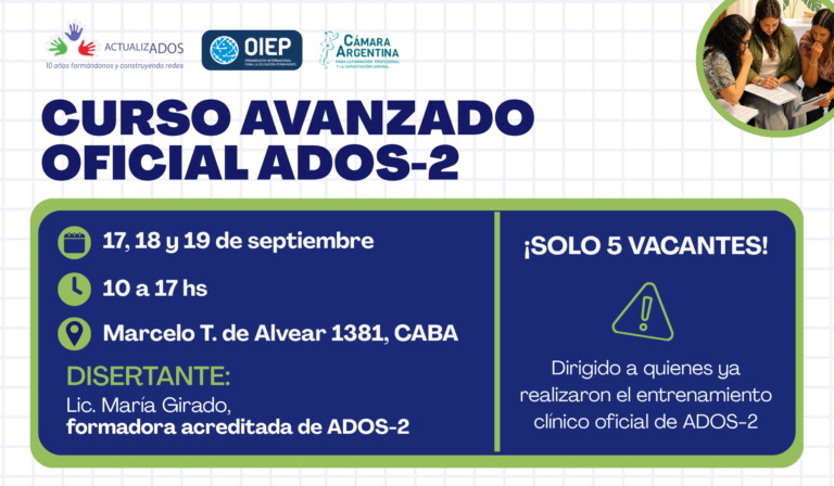 Curso Avanzado de ADOS-2 – Presencial en Buenos Aires
