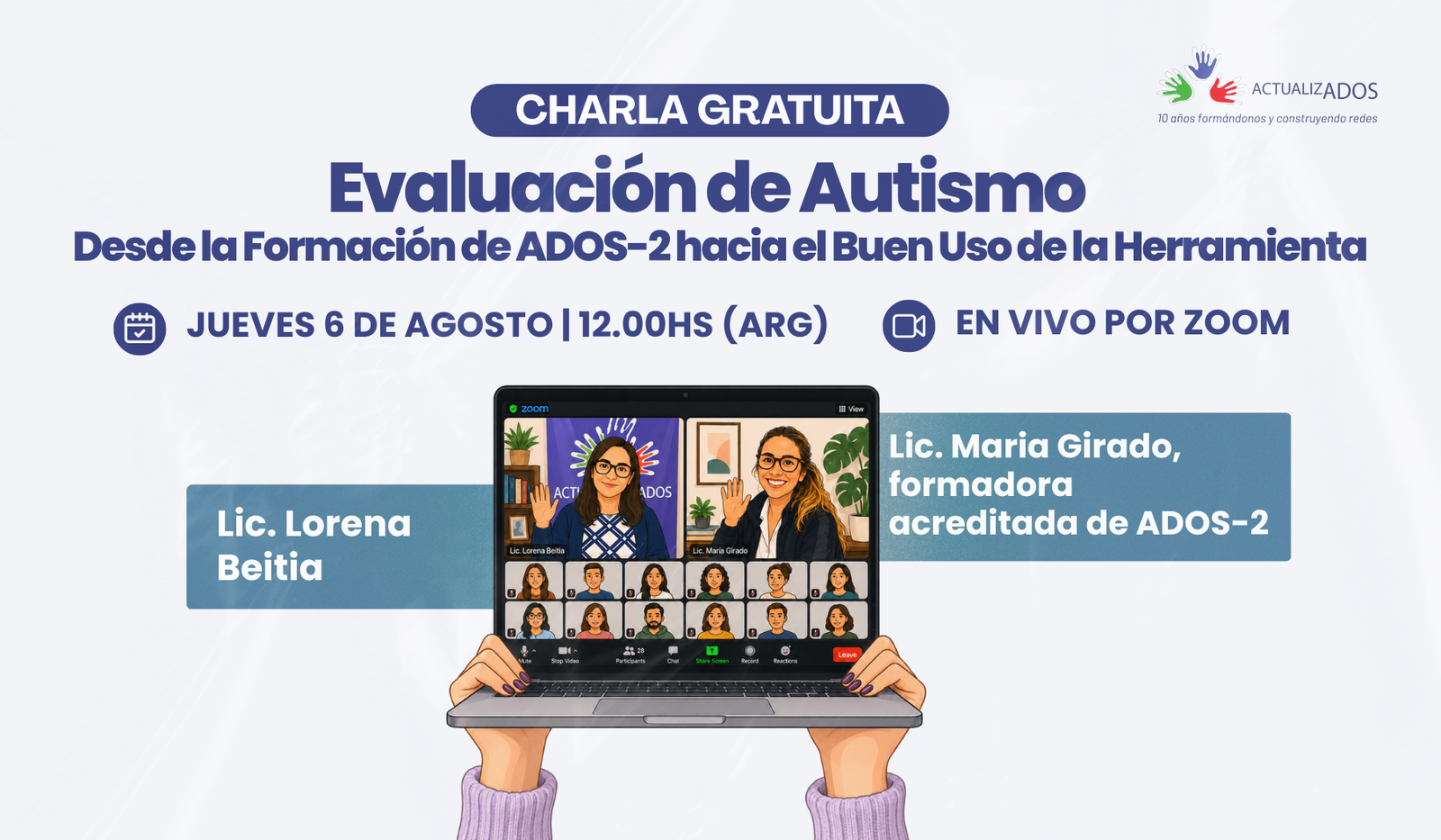 Charla Gratuita – Evaluación de Autismo: Desde la Formación de ADOS-2 hacia el Buen Uso de la Herramienta