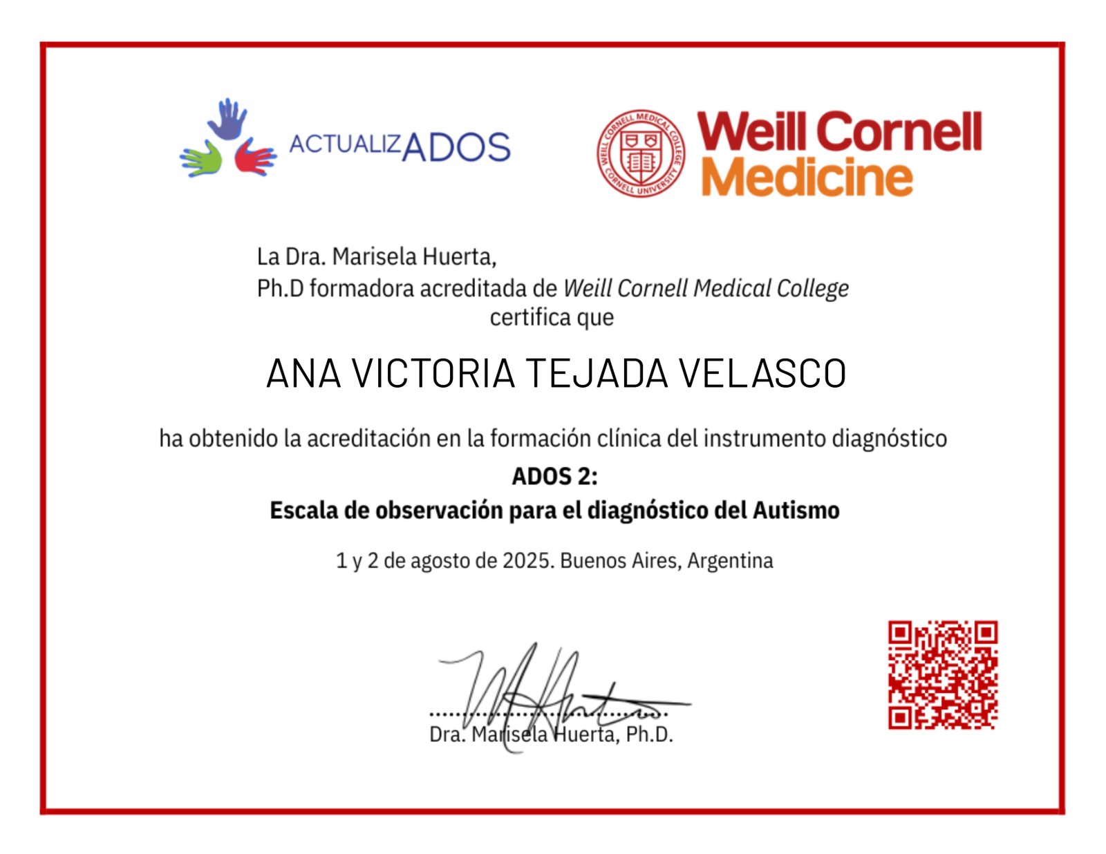 Curso ADOS-2 - Agosto 2025 - Sin vacantes